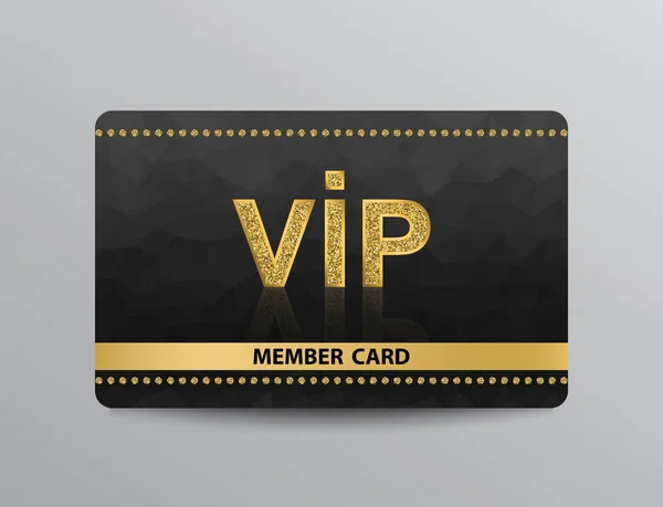 Tarjeta VIP de oro con remaches — Vector de stock