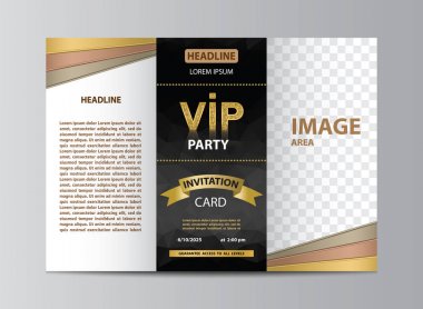 Vip parti için broşür şablonu
