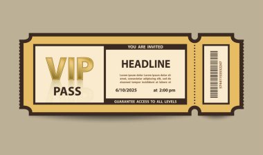 Vip pass giriş koçanı bileti