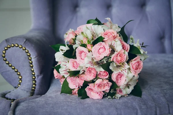 Гарний Букет Троянд Інтер Єрі Весільні Аксесуари — стокове фото