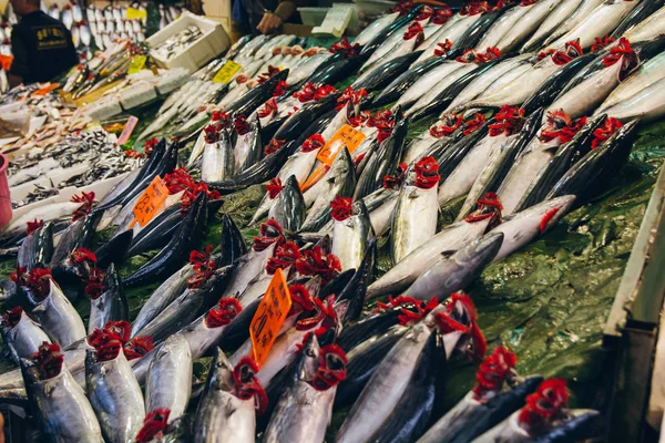 Рыба выставлена на продажу на бирже в Стамбуле — стоковое фото
