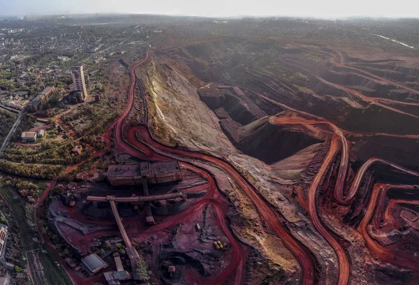 Carrière Ouverte Minerai Fer Ukraine — Photo