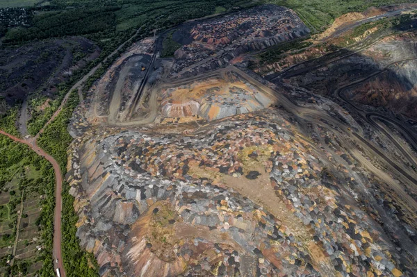 Carrière Ouverte Minerai Fer Equipement — Photo