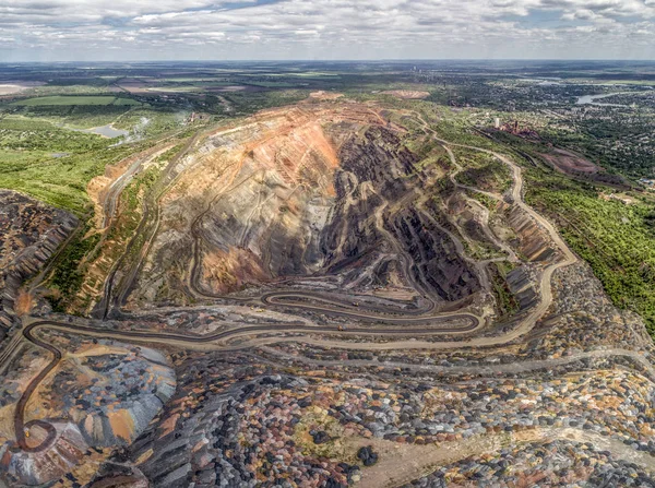 Open Pit Mining Quarries — Stock Photo, Image