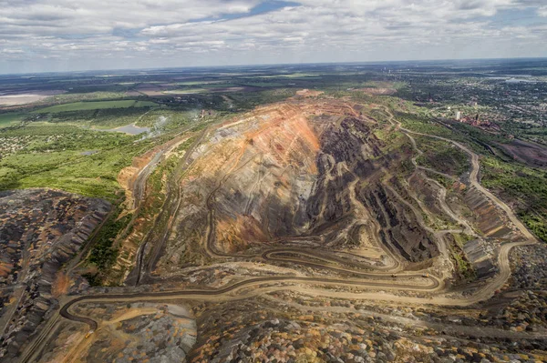 Open pit mining in quarries