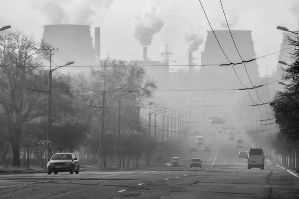 Ecological Disaster Polluted Air — Stock Photo, Image