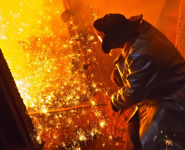 Producción Acero Una Planta Metalúrgica Fotos De Stock