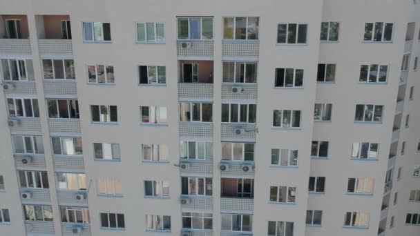 Légi kilátás apartmanok házak Oroszország — Stock videók