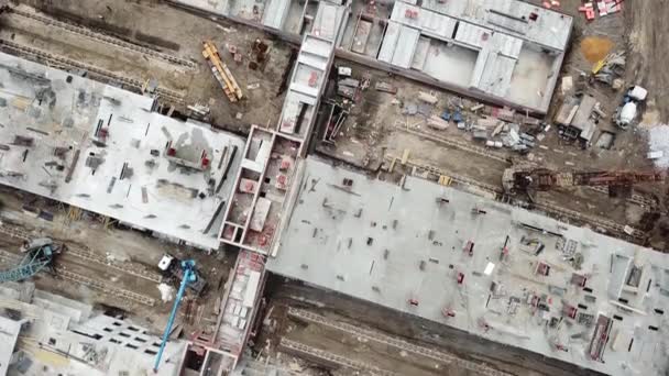 Construcción de un nuevo hospital infeccioso para pacientes COVID-19 en los suburbios — Vídeo de stock