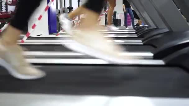 跑步机运动员团体 — 图库视频影像