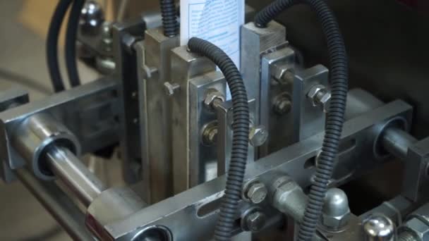 Wysoka prędkość etykietowania maszyny w fabryce przemysłowej — Wideo stockowe