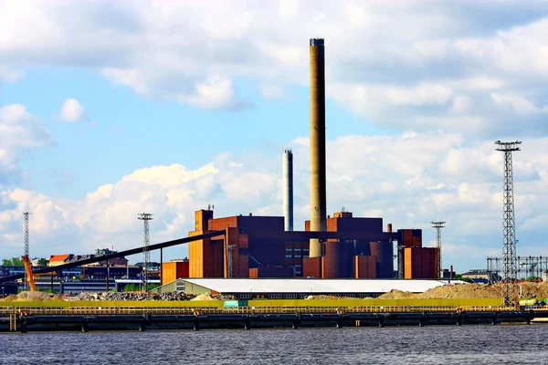 Kömür Santrali Panorama. Santral Helsinki, Finlandiya — Stok fotoğraf