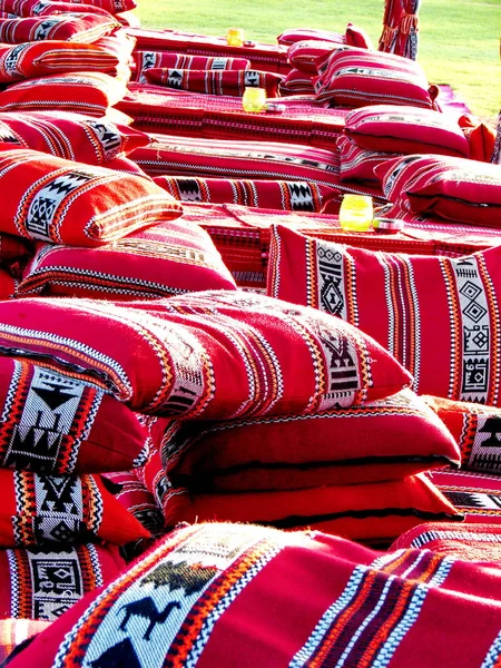 Colorful Arabic Cushions, colored pillows in asian countries — Stock Photo, Image