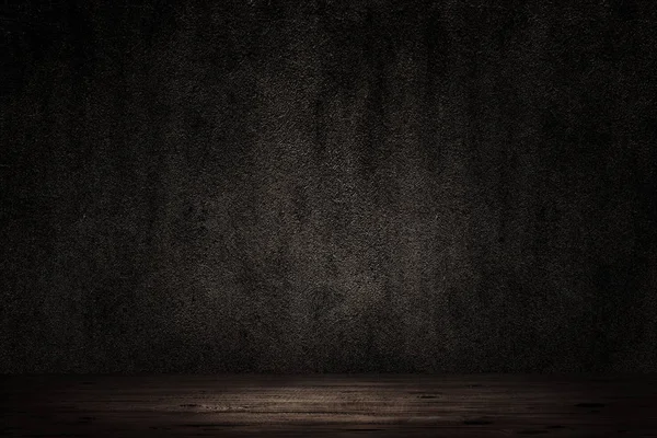 Темна Кімната Дерев Яною Підлогою Бетонний Фон Стіни — стокове фото