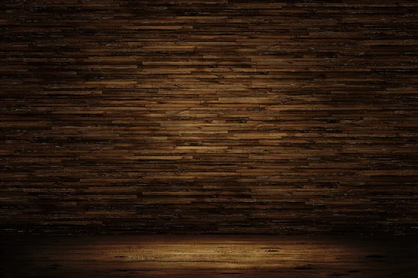 Dark Room Floor Wooden Wall Background — Stock Photo, Image