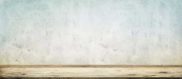 Beton duvar arka plan üzerinde ahşap zemin