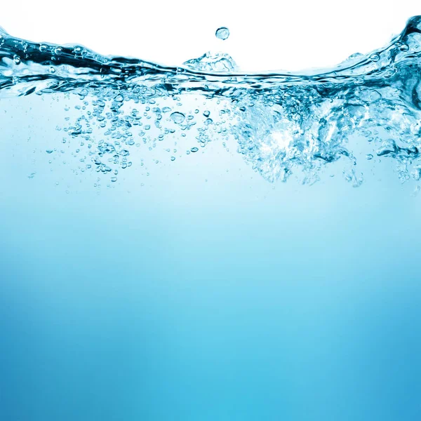 Vatten Och Luft Bubblor Över Vit Bakgrund — Stockfoto