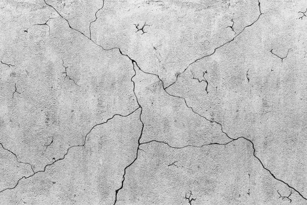 灰色空白コンクリート壁亀裂テクスチャ背景 — ストック写真