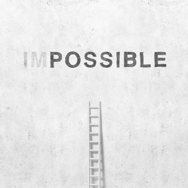 Merdiven ve arka plan üzerinde mümkün word ile beton duvar