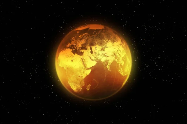 抽象金黄地球背景 美国宇航局提供的这张图片的元素 — 图库照片