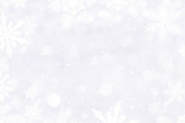 Beyaz kar taneleri ve mevsimlik bokeh Noel arka plan