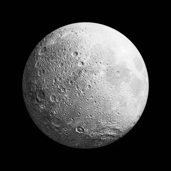 Siyah arka plan üzerinde uzayda dolunay. Nasa tarafından döşenmiş bu görüntü unsurları