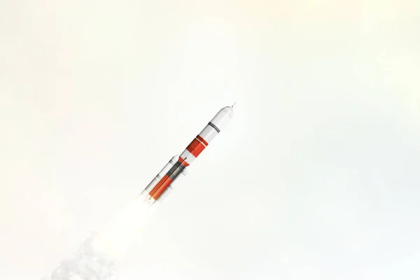 Rocket Launching Sky Elements Image Furnished Nasa — Stock Photo, Image