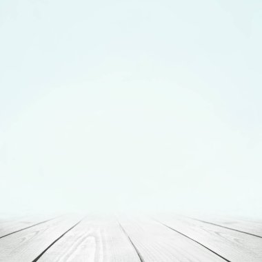 Ahşap zemin üzerinde mavi gökyüzü plakalar. Arka plan