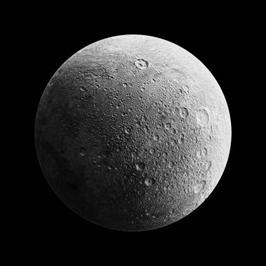 Siyah arka plan üzerinde uzayda dolunay. Nasa tarafından döşenmiş bu görüntü unsurları