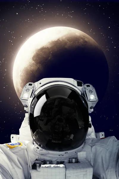 Űrhajós Űrben Kép Elemeit Nasa Bocsátotta Rendelkezésre — Stock Fotó