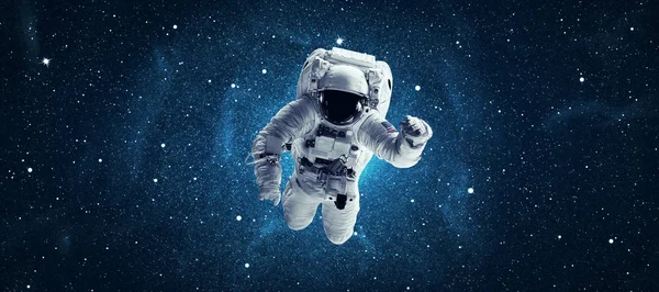 Αστροναύτης Στο Διάστημα Στοιχεία Αυτής Της Εικόνας Που Παρέχονται Από — Φωτογραφία Αρχείου