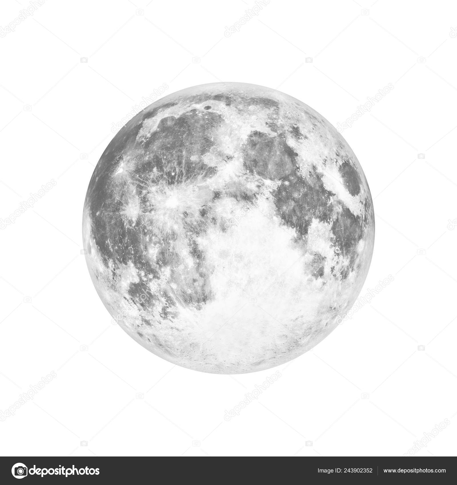 Full Moon Space White Background Elements Image Furnished Nasa Stock Photo  by ©robertsrob 243902352