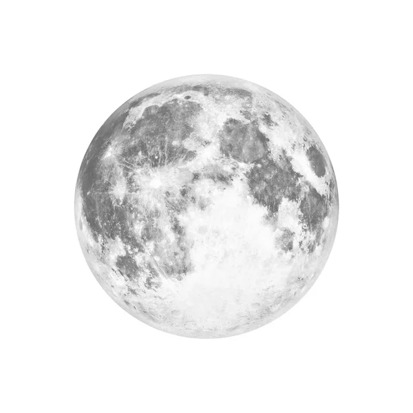 Luna Llena Espacio Sobre Fondo Blanco Elementos Esta Imagen Proporcionados — Foto de Stock