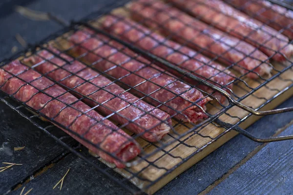 Korvar Till Stekning Grillen — Stockfoto