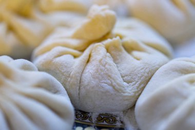 Gürcistan. Hıngel evde, ana yemek, Gürcü yemekleri evde yemek. hıngel için hamur