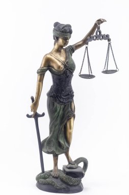 Adalet ile Tanrıça figürü ölçekler. Adalet yakın çekim tanrıçası terazi