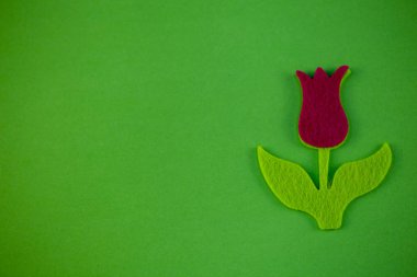 Yapay çiçek keçe, kavramsal fotoğraf ile yeşil doku