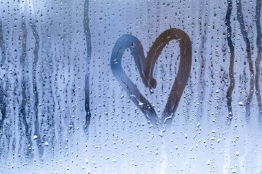 ıslak cam kalp desen