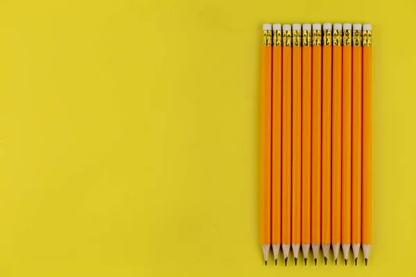 Yellow Pencils Yellow Background — Stock Photo, Image