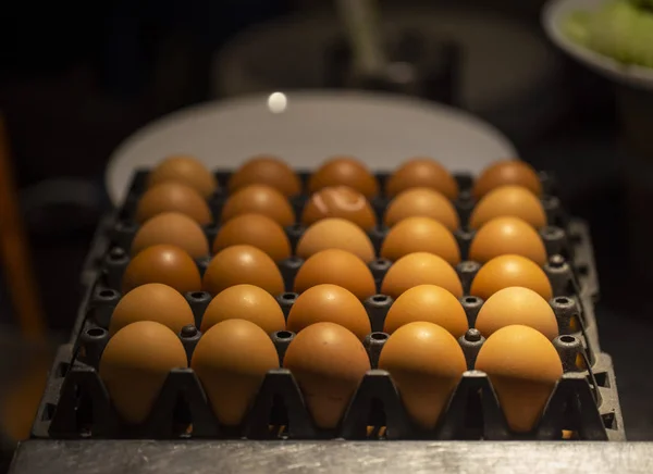 eggs at night food market in Thailand