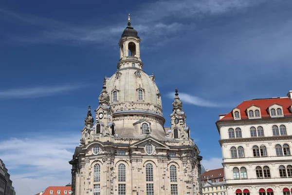 Dresden Stadt Deutschland Bundesland Sachsen Frauenkirche Lutherische Kirche Barockdenkmal Nach — Stockfoto