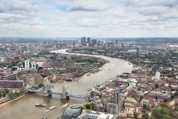 Luchtfoto Van Het London Tower Bridge Rivier Theems — Stockfoto