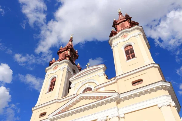 Arad Romanya Nın Landmark Barok Saint John Baptist Doğum Katedrali — Stok fotoğraf