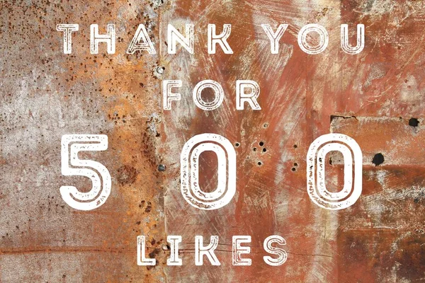 500 likes - social media achievement. Company online community thank you note.