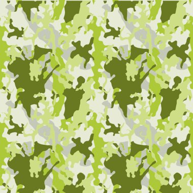 Yeşil kamuflaj moda modeli - sorunsuz ormanlık askeri kamuflaj doku.