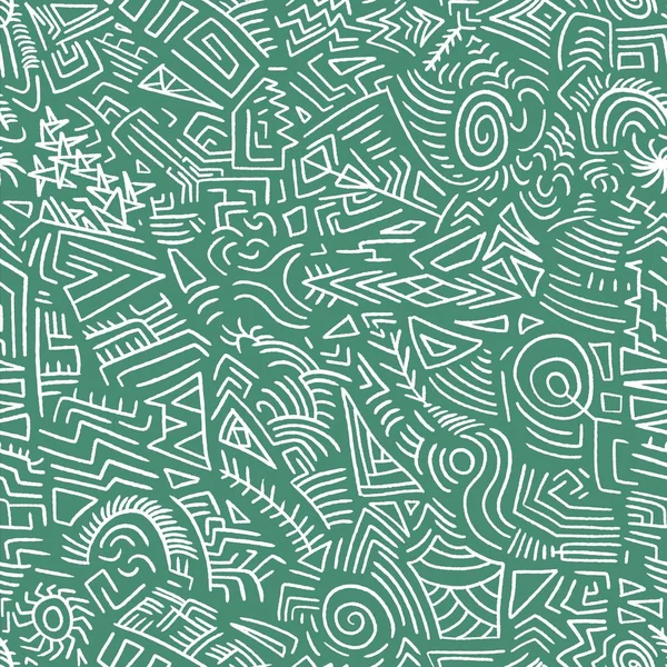 Bizarní Doodle Textura Klikyháky Bezešvé Pozadí Vektor — Stockový vektor