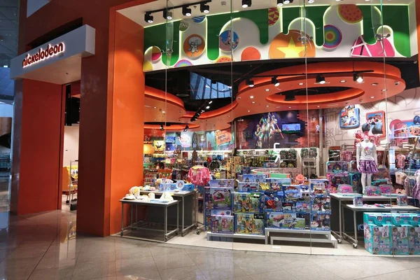 Dubai Emirados Árabes Unidos Novembro 2017 Loja Brinquedos Nickelodeon Dubai — Fotografia de Stock