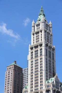 New york, Amerika Birleşik Devletleri - 6 Temmuz 2013: new York'taki dış görünümü oluşturma Woolworth malları işe yaramaz. dünyada 1913 den 1930 woolworth binası en uzun oldu.