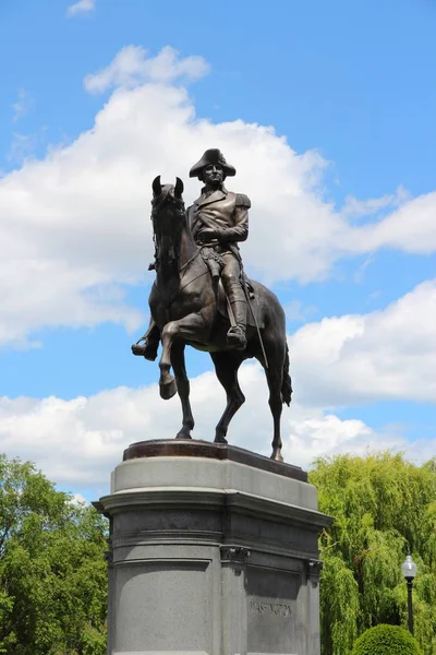 Boston Junio 2013 Monumento Washington Public Garden Boston Jardín Público —  Fotos de Stock