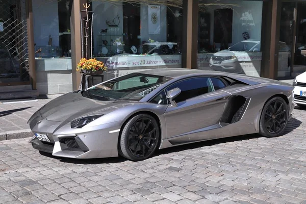 Nuremberg Germany May 2018 Lamborghini Aventador Luxury Sports Car Parked — Stock Photo, Image